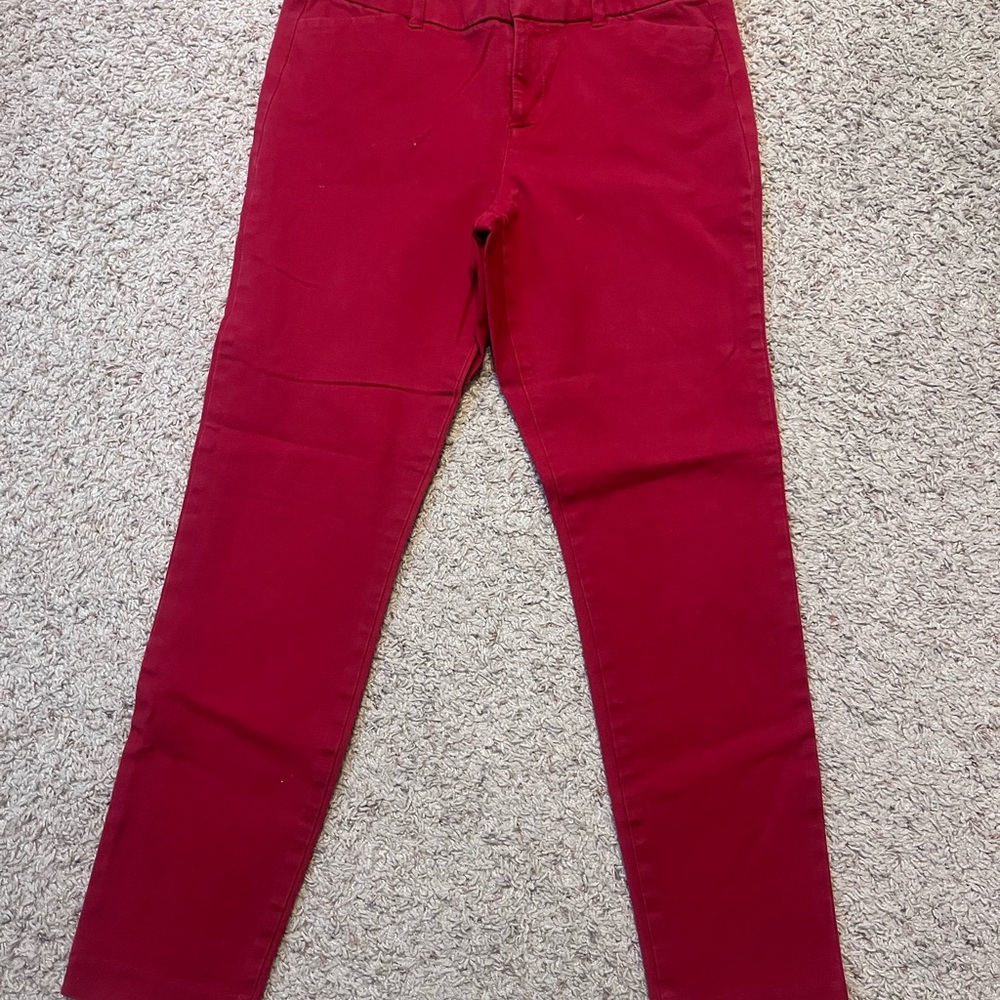 Old Navy Pixie Ankle Pants Robbie Red Size 6